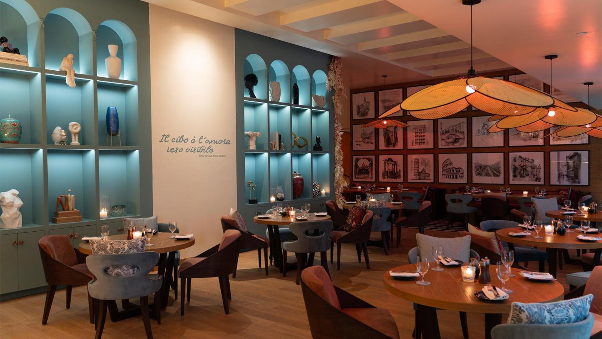 페어몬트 리야드 호텔 외부 사진 Restaurant interior